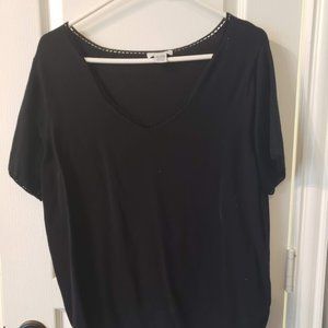 Avenue Black Knit Top